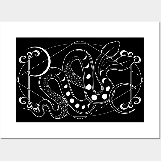 Moon Snake Wall Art by Von Kowen